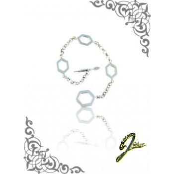 J Sliver Flight Shape whit Mini Dart Bracelet Sliver