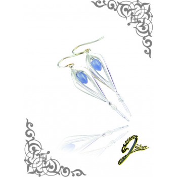 J Sliver Jewel Darts Ear Ring Purple