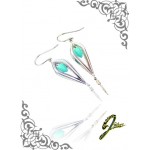 J Sliver Jewel Darts Ear Ring Blue