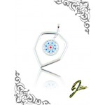 J Sliver Darts Board in Fligth Shape Pendant Double Blue