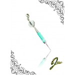 J Sliver Darts In Jewel Pendant Small Light Blue & White